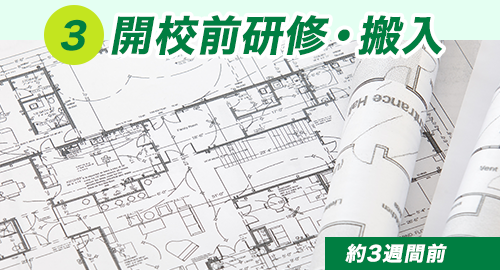 開講前研修・搬入